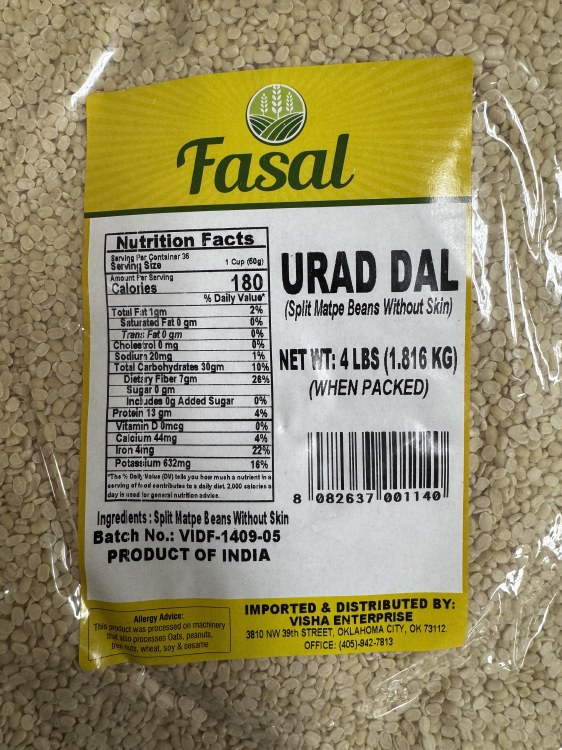 Fasal Urad Dal 4 Lbs