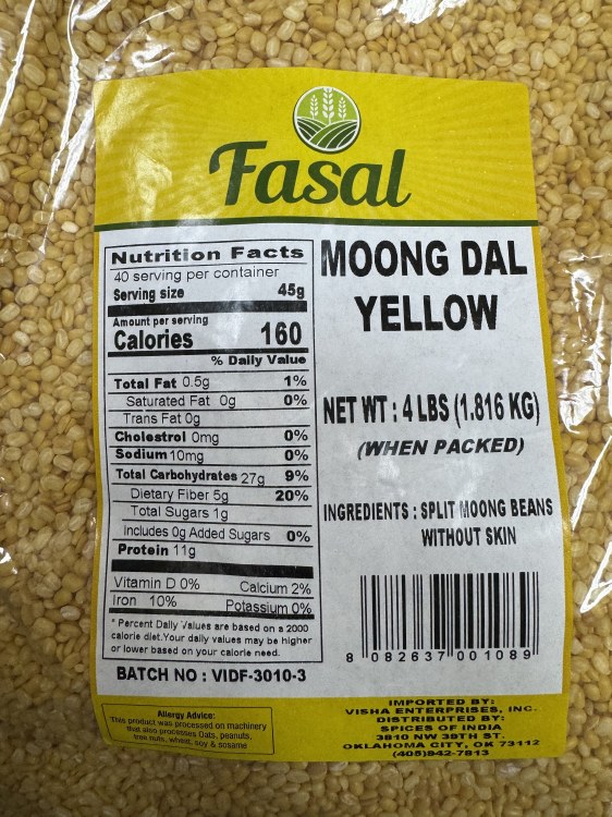 Fasal Moong Dal Yellow 4 Lbs