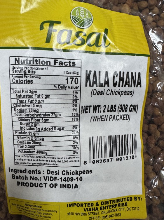 Fasal Kala Chana 2 Lbs