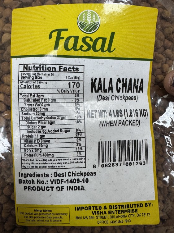 Fasal Kala Chana 4 Lbs