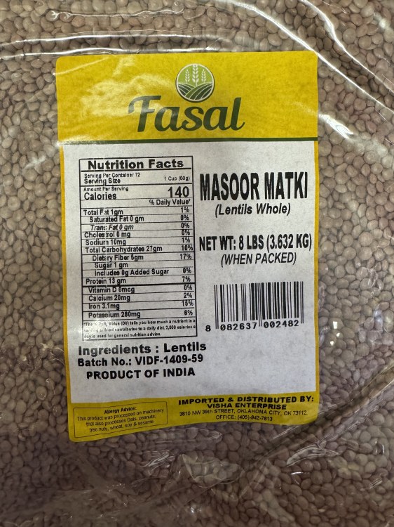 Fasal Masoor Matki 8 LBS
