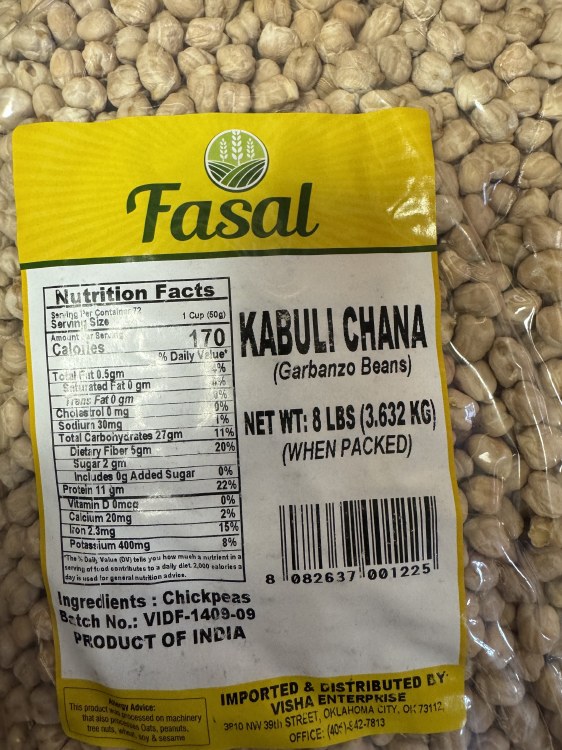 Fasal Kabuli Chana 8 Lbs
