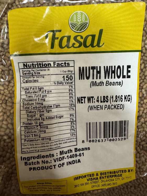 Fasal Muth Whole 4 LBS