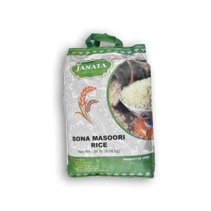 Janata Sona Masoori Rice 20 LBS