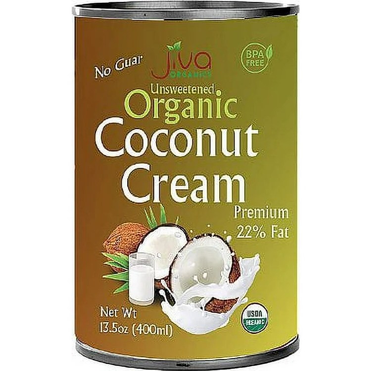 Jiva Organics Unsweetened Organic Coconut Cream 22% Fat 400 ML