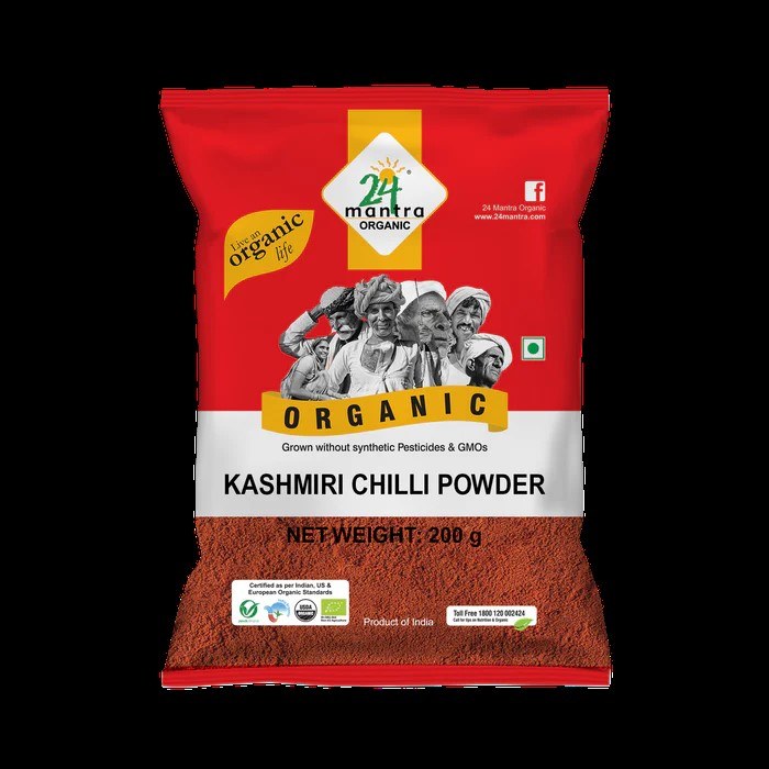 24 Mantra Organic Kashmiri Chilli Powder 200 G