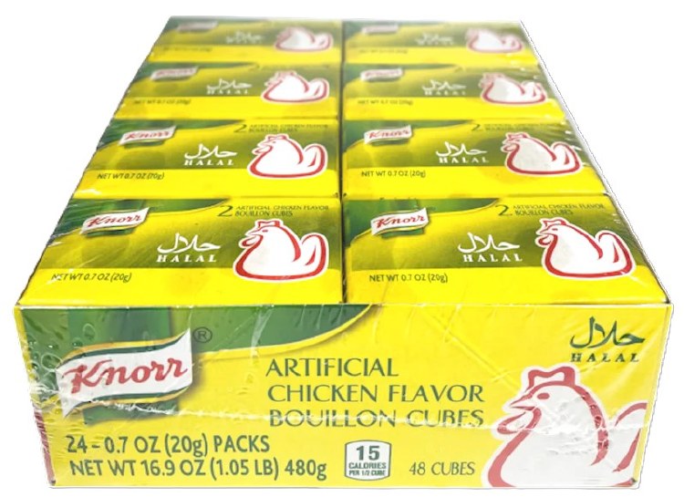 Knorr Artificial Chicken Flavoured Bouillon Cubes 480g