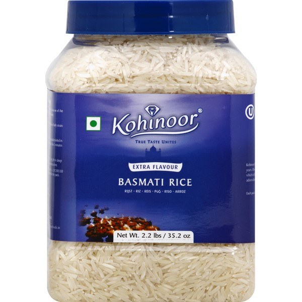 Kohinoor Extra Flavour Basmati Rice (Jar) 2 Lbs