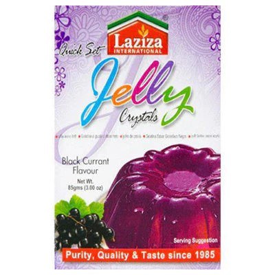 Laziza Black Currant Flavour Jelly Crystals 85 G