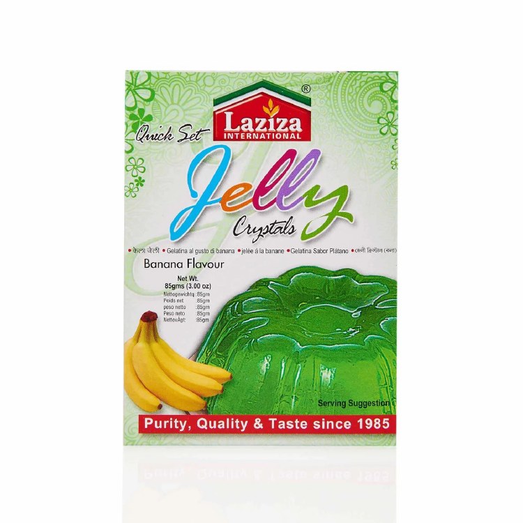 Laziza Banana Flavour Jelly Crystals 85 G