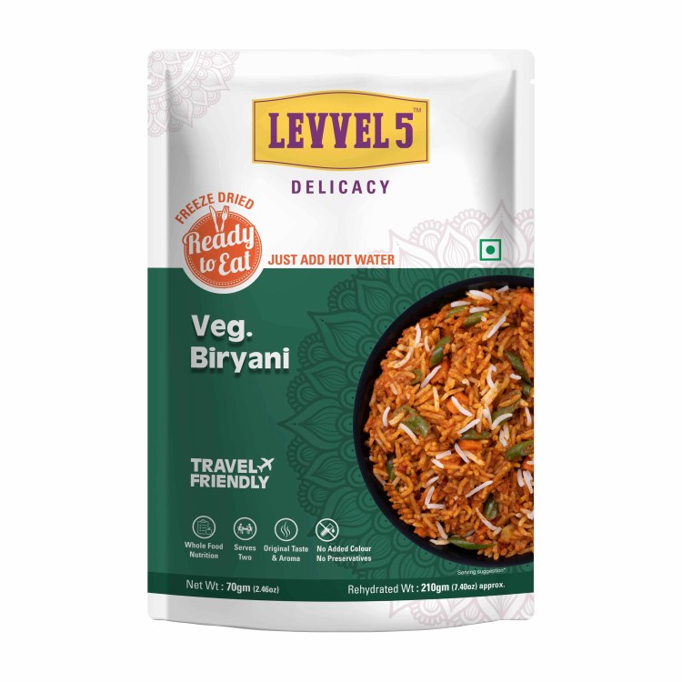 Levvel 5 veg. biryani 210g