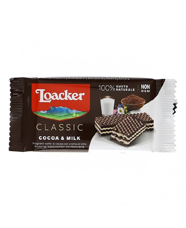 Loacker Classic Cocoa  & Milk Wafers 45 G
