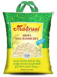Madrasi Brown Sona Masoori Rice 20 LBS