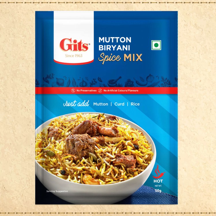 Gits Mutton Biryani Spice Mix 50 G
