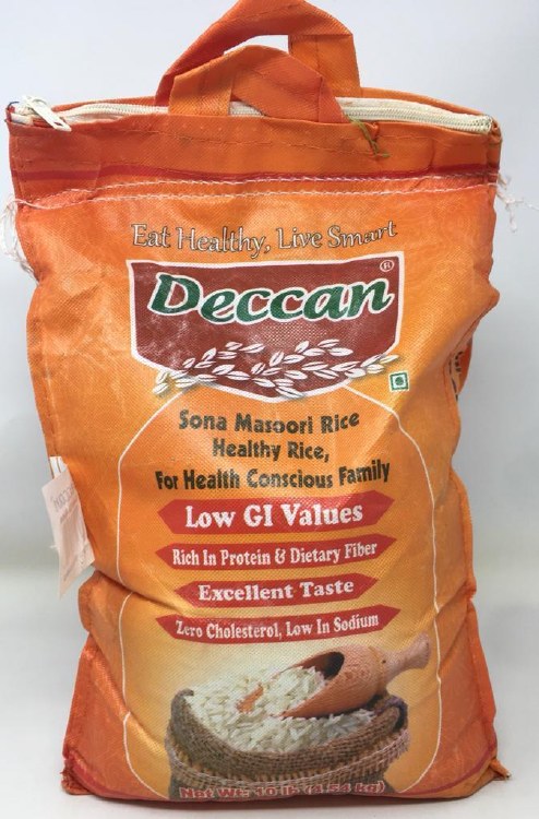 Deccan Low GI Sonamasoori Rice 20 Lbs