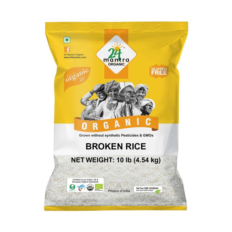 24 Mantra Organic Broken Rice 10 Lbs