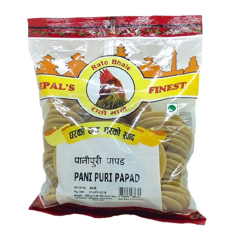 Rato Bhale Unfried Pani Puri Papad 200 G
