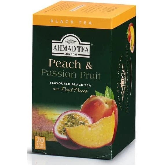 Ahmad Tea London Peach & Passion Fruit Flavoured Black Tea 20 Tea Bags