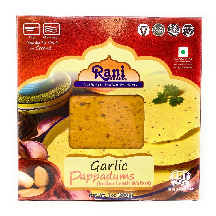 Rani Garlic Pappadums 200g