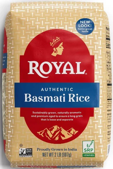 Royal Authentic Basmati Rice Pouch 2 Lbs