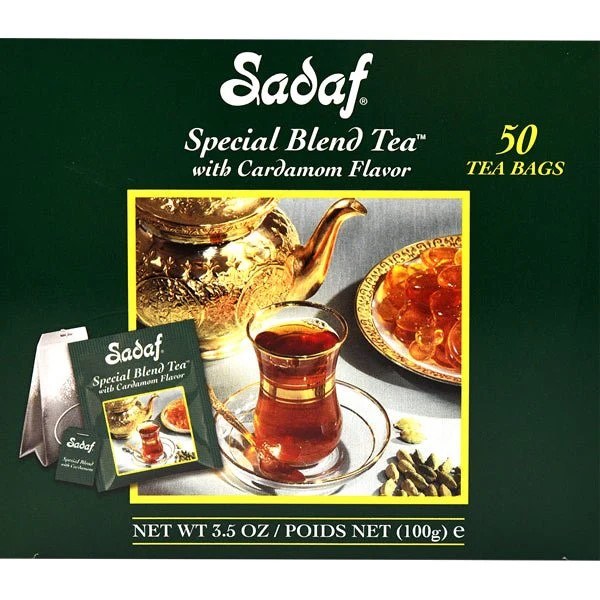 Sadaf Special Blend Tea With Cardamom Flavor 50 Tea Bags 100 G