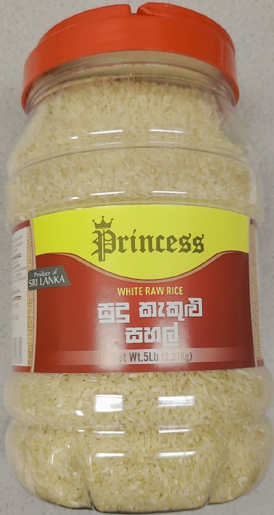 Princess White Raw Rice 5Lbs