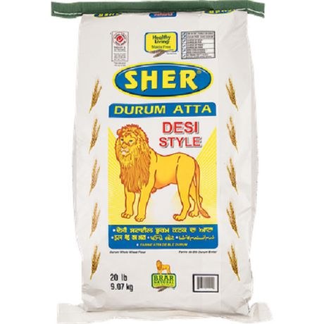Sher Desi Style Durum Atta 20 Lb