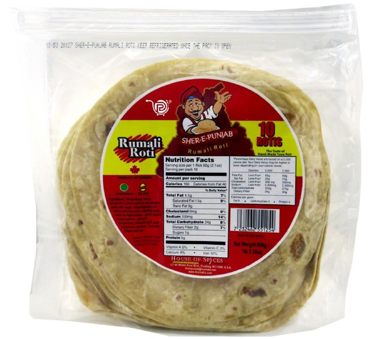 Sher-E-Punjab Rumali Roti 10 Pcs (600G)