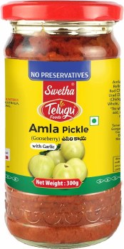 Telugu Foods Amla Pickle (Garlic) 300g