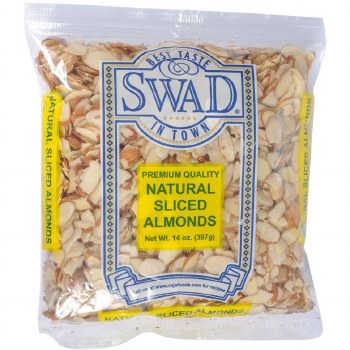 Swad Natural Sliced Almonds 14 Oz