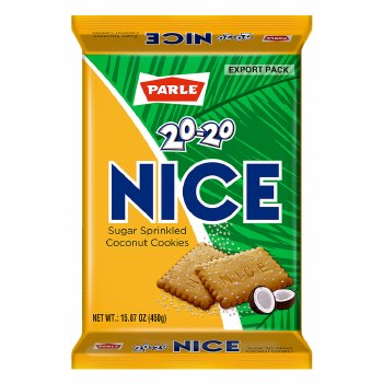 Parle 20-20 Nice Sugar Sprinkled Coconut Cookies 450 G