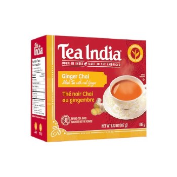 Tea India Ginger Tea 80 Round Tea Bags 182 G
