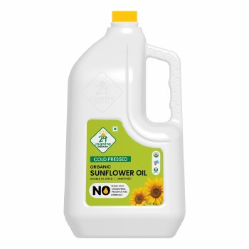 24 Mantra Cold Pressed Organic Sunflower Oil 5 Ltr