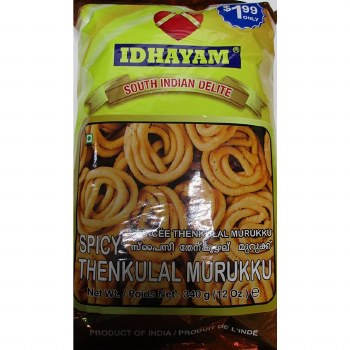 Idhayam Spicy Thenkulal Murukku 340 G