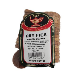 Deep Dry Figs 7 Oz