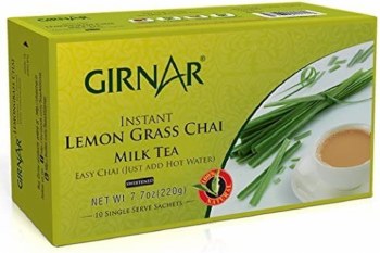 Girnar Instant Lemon Grass Chai Milk Tea Easy Chai Sweetened 220 G