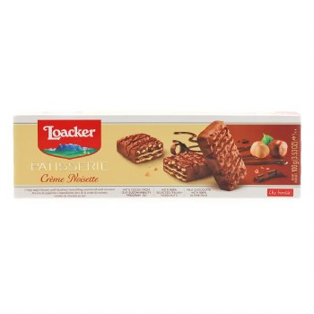 Loacker Patisserie Creme Noisette Wafer Biscuits 100 G