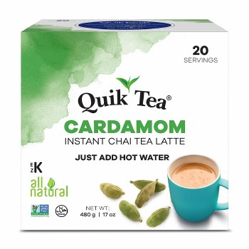 QuikTea Cardamom Instant Chai Tea Latte 17 Oz