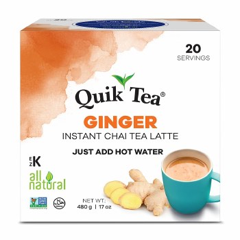 Quik Tea Ginger Instant Chai Tea Latte 17 Oz