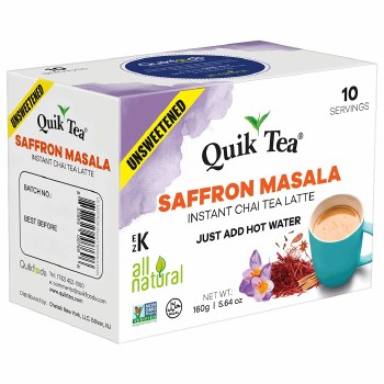 Quik Tea Unsweetend Saffron Masala Instant Chai 160 G