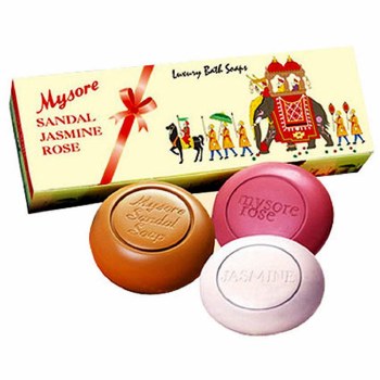 Mysore Sandal Jasmine Rose Soaps 450g
