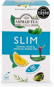 Ahmad Tea SLIM Lemon, Mate & Matcha Green Tea 20 Tea Bags