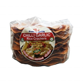 Raju Green Chilli Garlic Rice Crackers 500 G