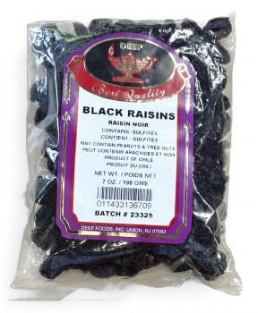 Deep Black Raisins 7 Oz
