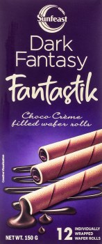 Sunfeast Dark Fantasy Fantastik Choco Creme Filled Wafer Rolls 150G