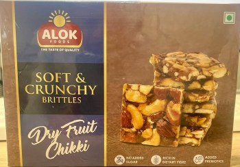 Alok Soft & Crunchy Brittles Dry Fruit Chikki 250 G