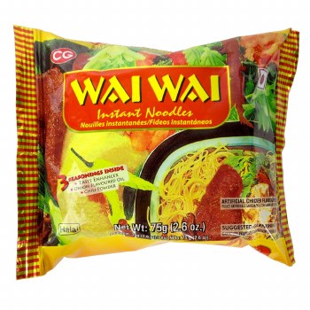 Wai Wai Chicken Flavoured Noodles 75 G