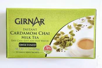 Girnar Instant Cardamom Chai Milk Tea Easy Chai Sweetened 220 G