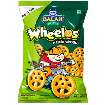 Balaji Wafers Fryums Masala Wheelos 65 G