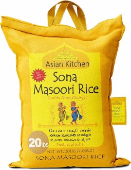Asian Kitchen Sona Masoori Rice 20 lb
